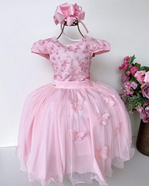 Vestido Juvenil Vila Lele Rosa Bebe