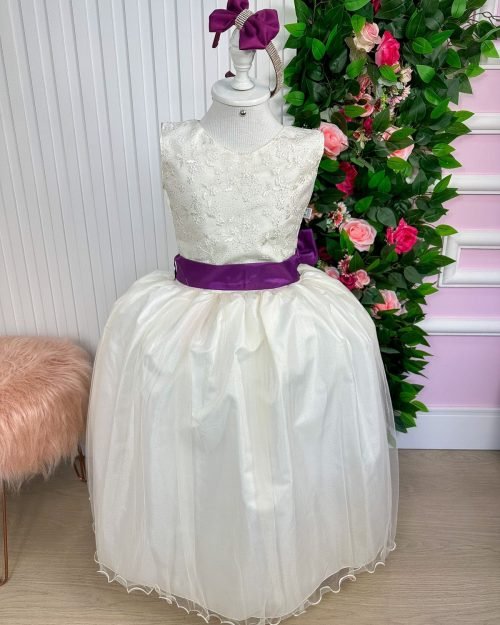 Vestido Marie Longo OFF Laço Roxo