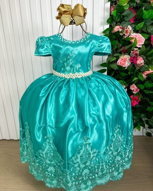 Vestido Enjoy Longo Sofia Verde Tiffany