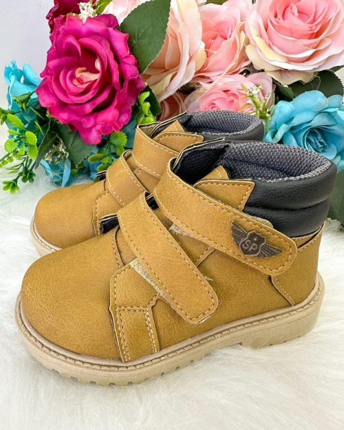 Bota Coturno Masculina Ortobaby Pedro Mostarda/Caramelo