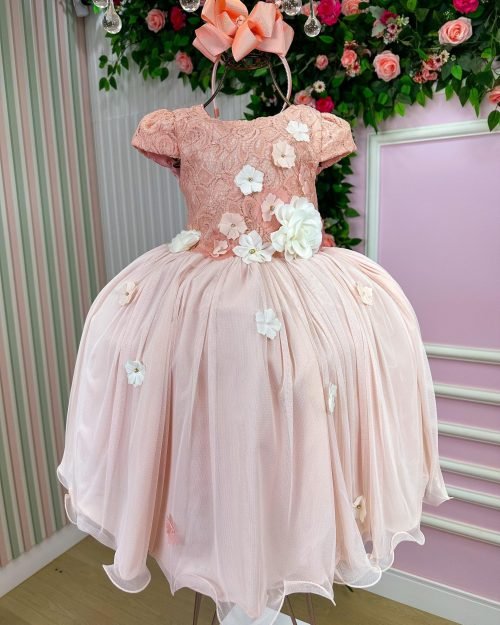 Vestido Juvenil Vila Lele Salmão