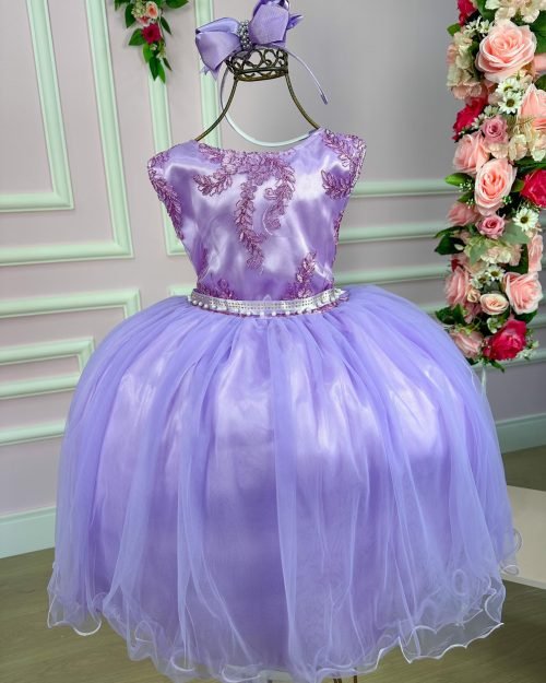 Vestido Enjoy Juvenil Helena Lilás