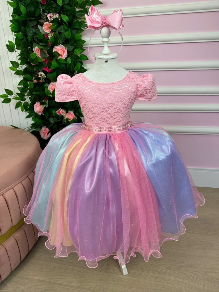 Vestido Enjoy Juvenil Colorido – Arco Iris